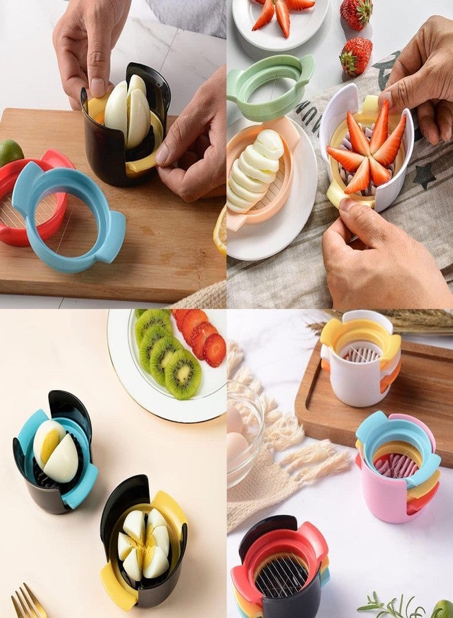 KIPSOME 3 in 1 Egg Slicer for Hard Boiled Eggs Egg Cutter Egg Slicer Wedge Multipurpose Stainless Steel Egg Cutter,for Egg Strawberry Banana etc Soft Food - Image 5